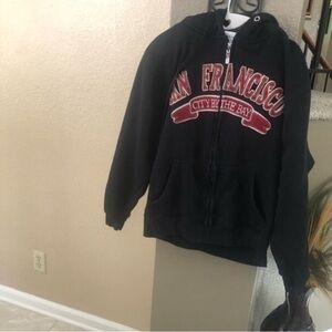 Lanza Full Zipper Hoodie Sweater Size Medium